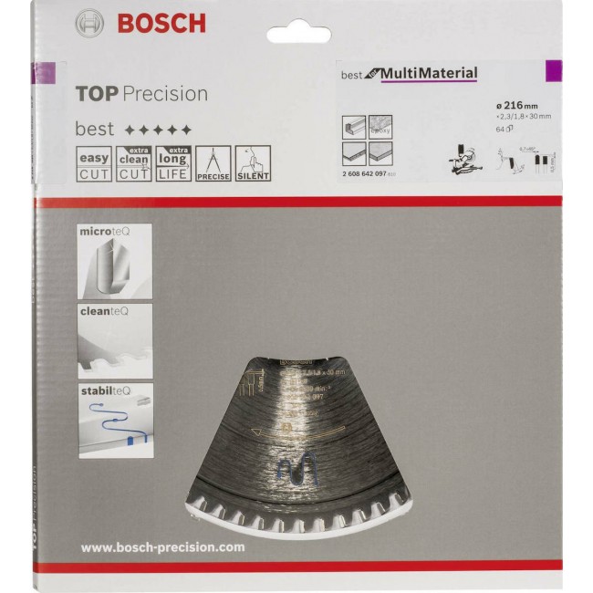 Πριονόδισκος BOSCH MULTI MATERIAL 216x30mm.