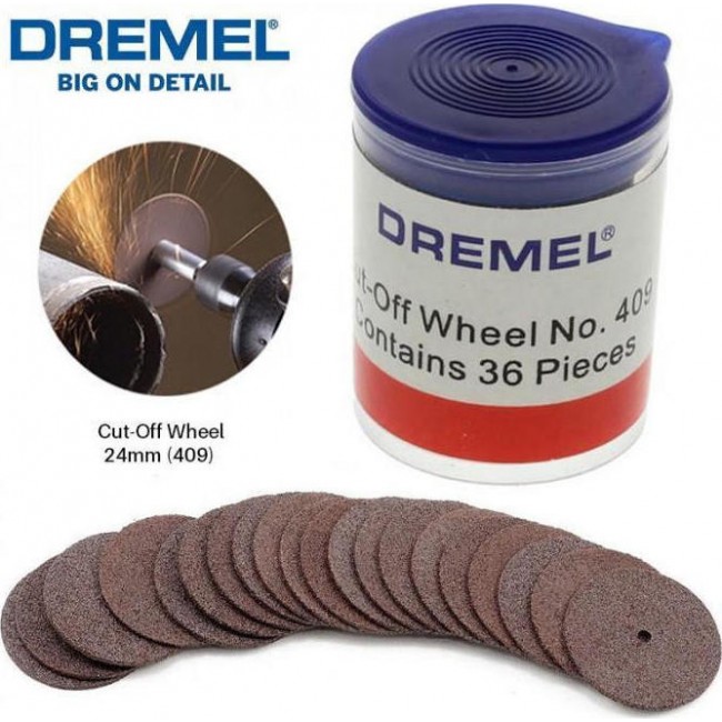 Τροχός DREMEL 409 (24mm) (συσκευασία 36τμχ)
